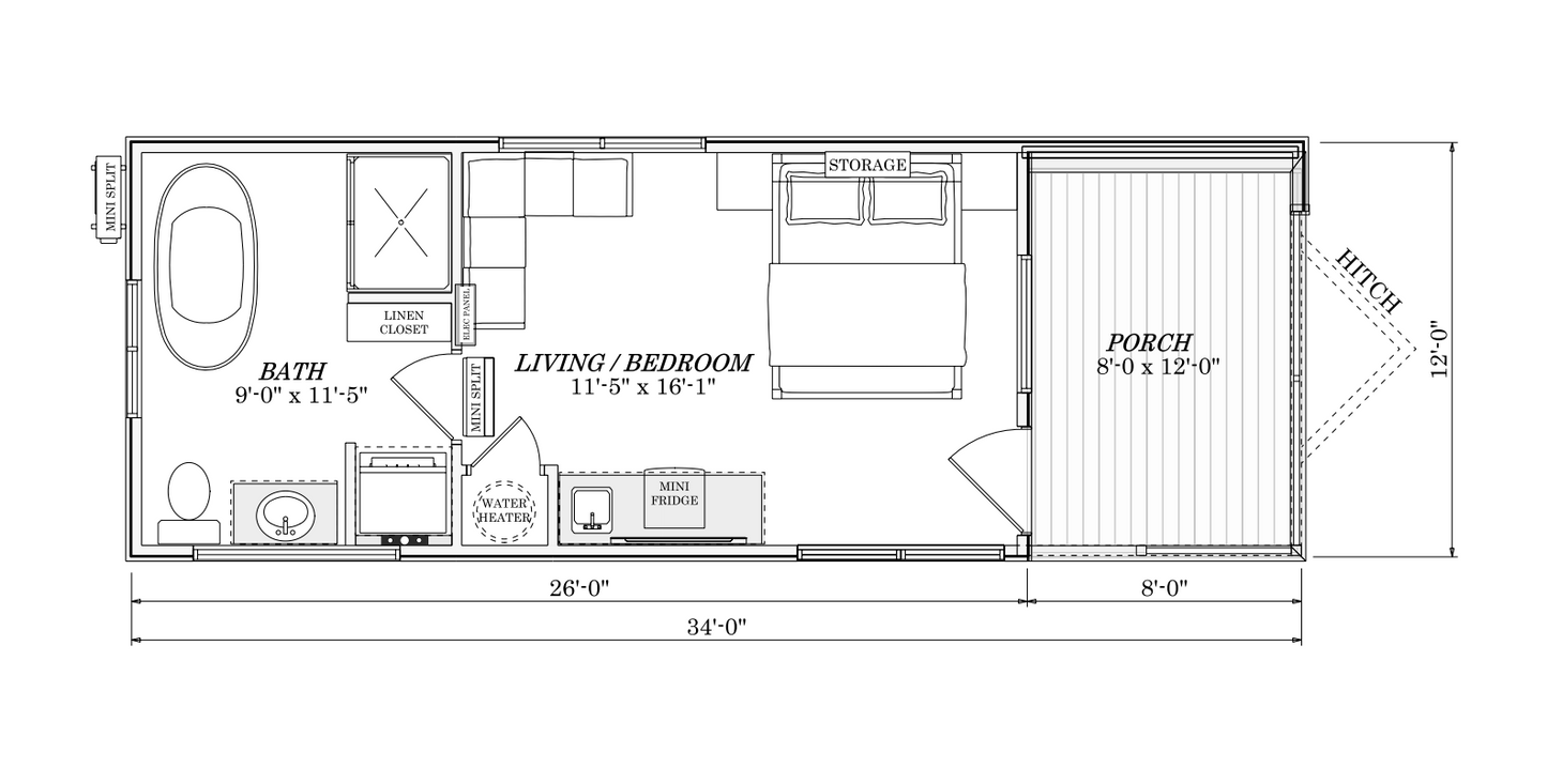 The Renegade Tiny Home/ Park Model RV