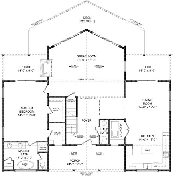 River City Log Home Plan - Log Home Kit