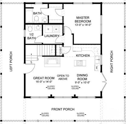 The Salem Log Home Plan - Log Home Kit