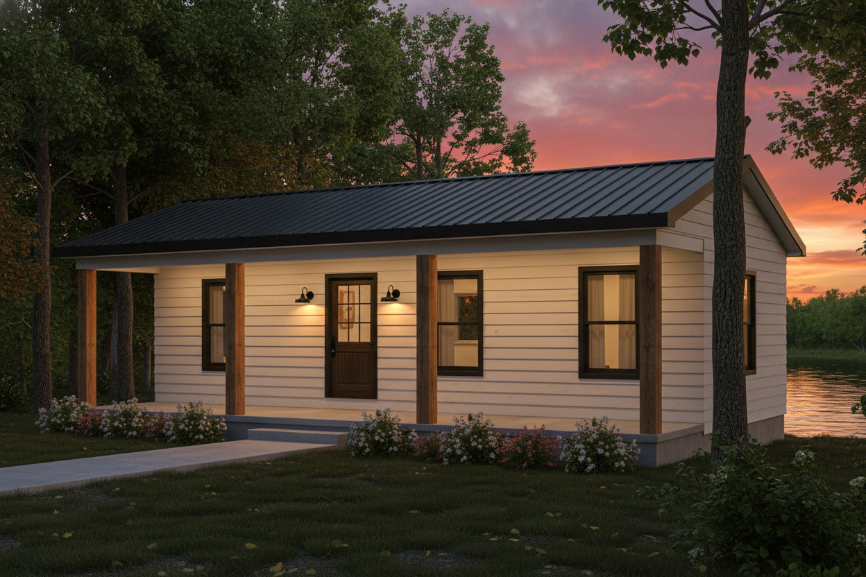Lakeside Haven Tiny Home Affordable House Kit (2 bed 1 bath)