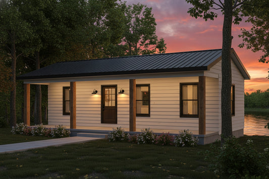 Lakeside Haven Tiny Home Affordable House Kit (2 bed 1 bath)