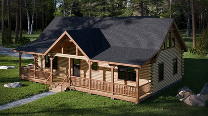 The Angelo Log Home Plan - Log Home Kit