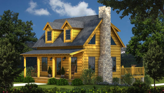 The Atlas Log Home Plan - Log Home Kit