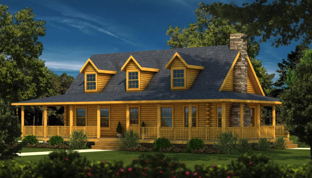 The Charlestown Log Home Plan - Log Home Kit