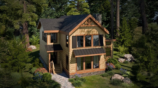 The Bluejay Log Home Plan - Log Home Kit