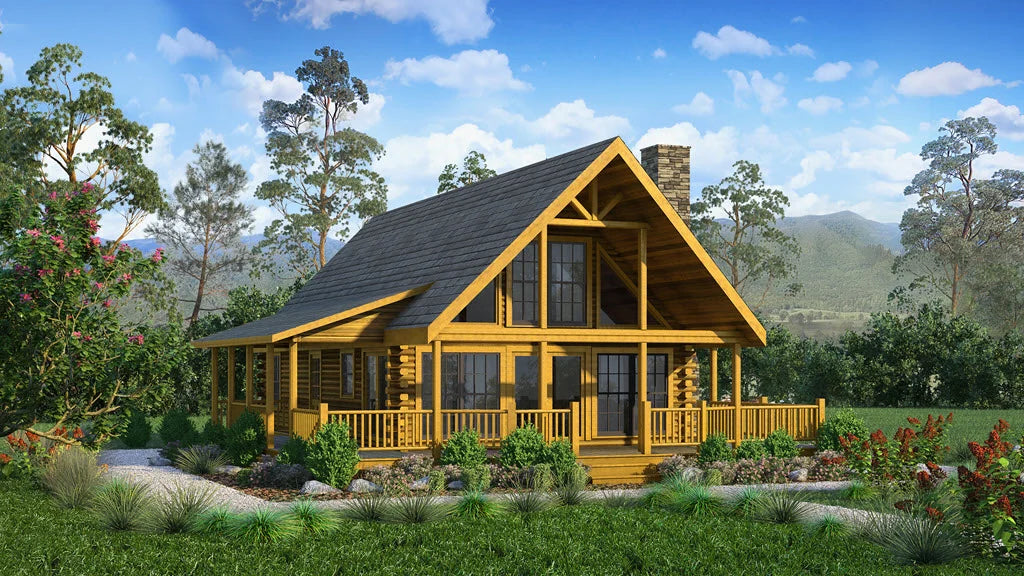 The Bronson Log Home Plan - Log Home Kit