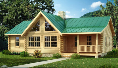 The Lake Front Log Home Plan - Log Home Kit