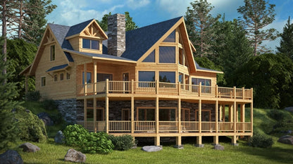 The Logan Log Home Plan - Log Home Kit