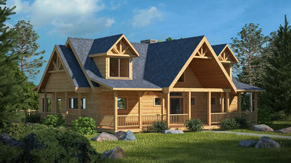 The Logan Log Home Plan - Log Home Kit