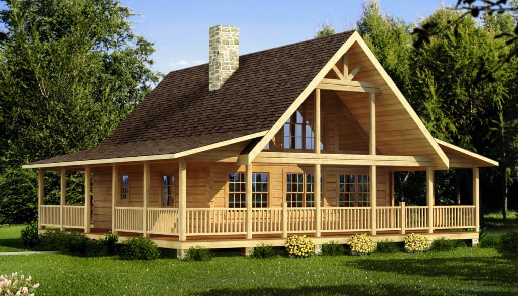 The Salem Log Home Plan - Log Home Kit