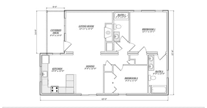The Timber Charm Amish Built Modular Cabin ( 2 bed 2 bath )