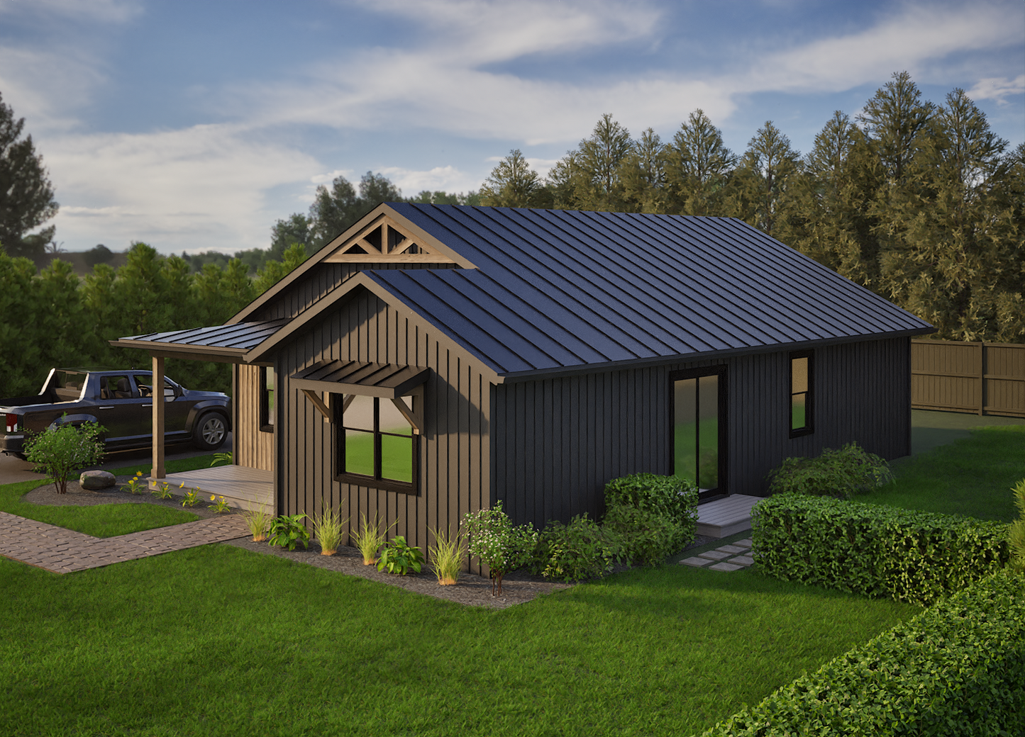 The Timber Charm Amish Built Modular Cabin ( 2 bed 2 bath )