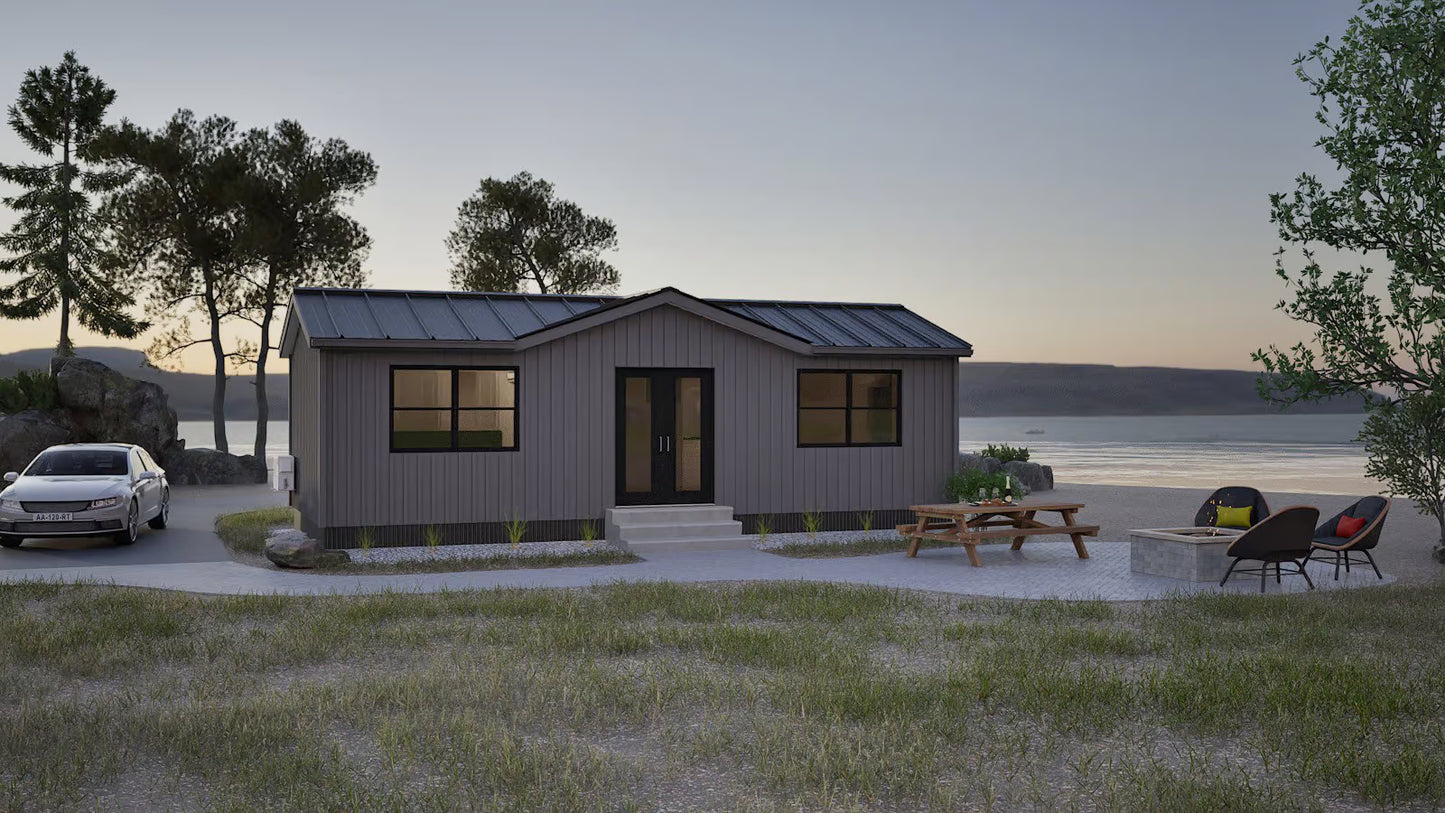 The Lake Victoria Amish Built Modular Cabin (1 bed 1 bath)