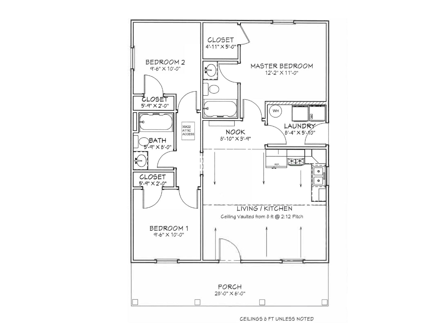 Magnolia Creek Cottage Affordable House Kit (3 bed 2 bath)