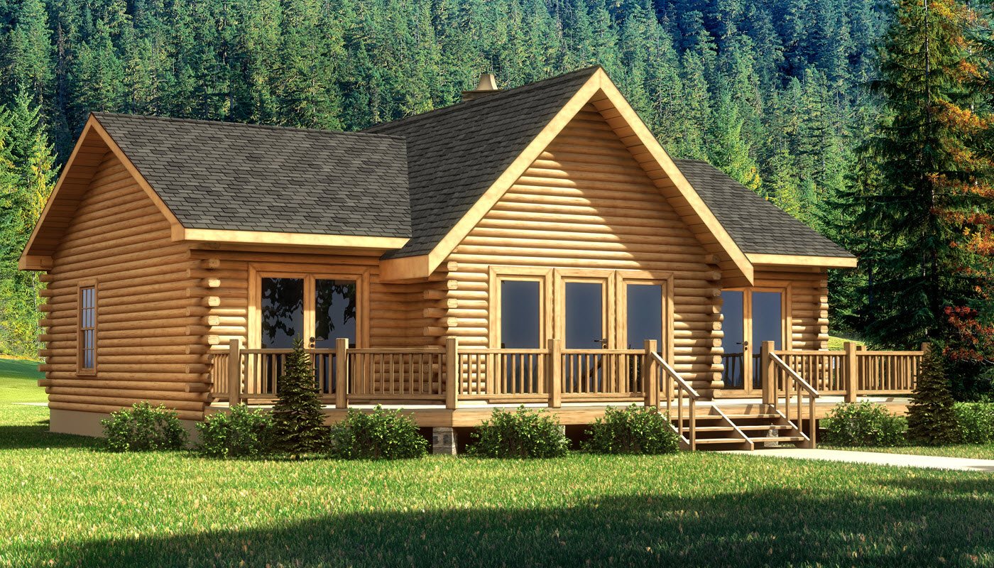 The Waterfront Log Home Plan - Log Home Kit