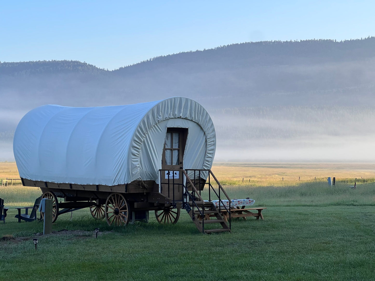 Amish Built Cabin Wagon - Inspired by Oregon Trail