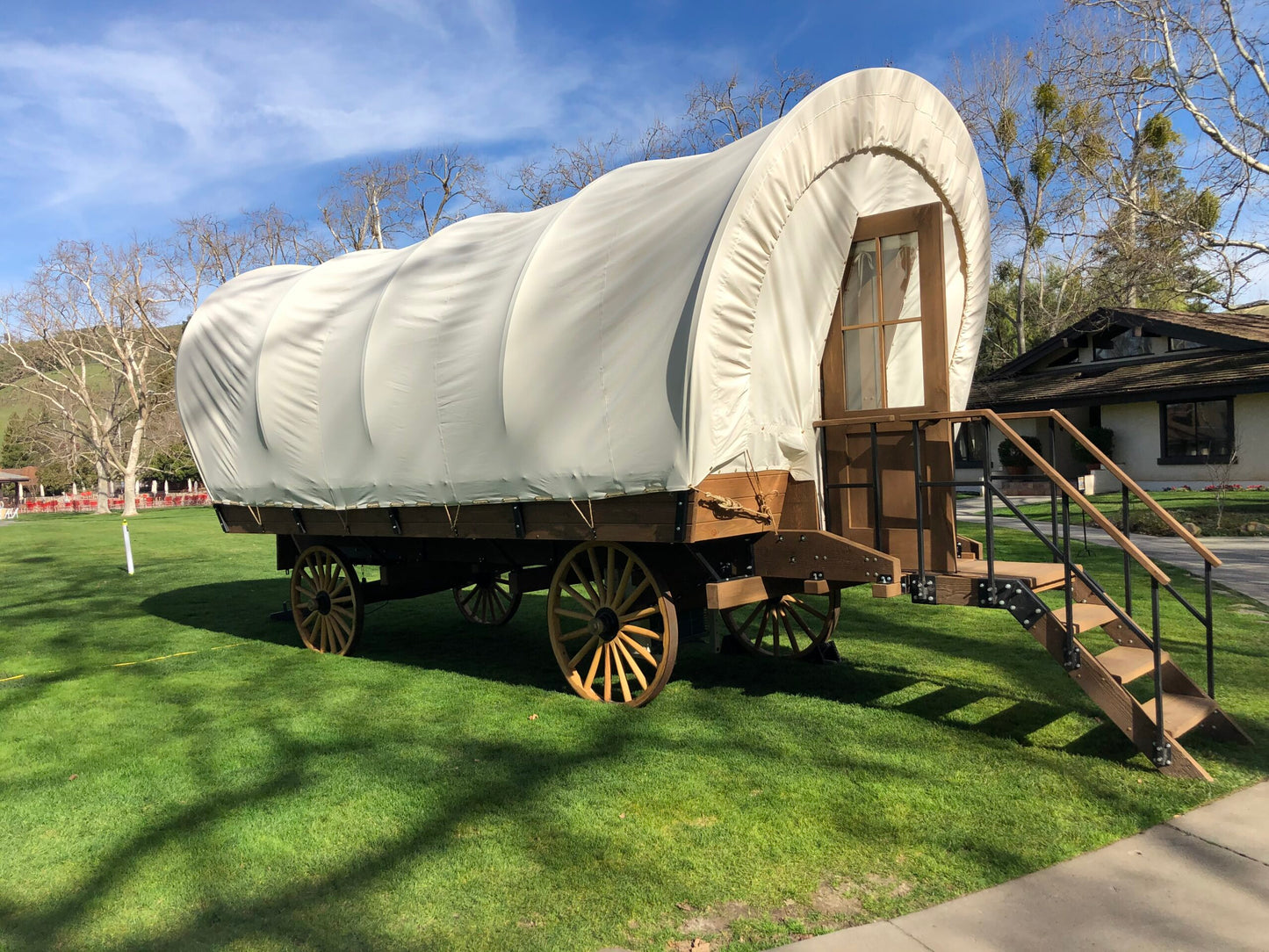 Amish Built Cabin Wagon - Inspired by Oregon Trail