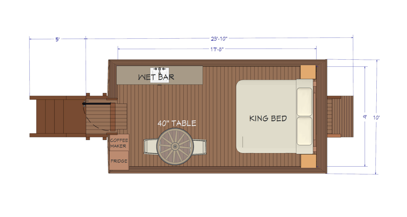 Amish Built Cabin Wagon - Inspired by Oregon Trail