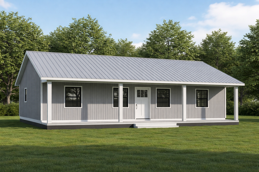 Wild Rose Haven Affordable House Kit (3 bed 2 bath)