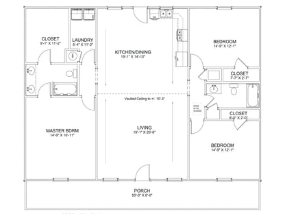 Riverstone Ridge Affordable House Kit (3 bed 2 bath)